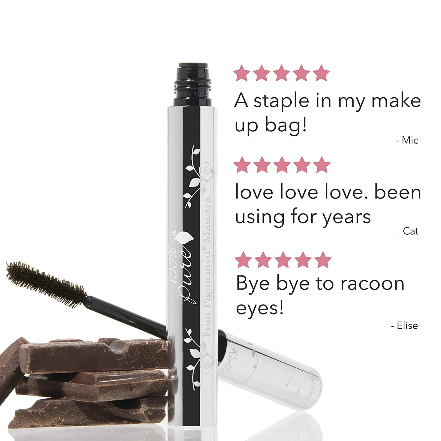 100% Pure Fruit Pigmented Ultra Lengthening Mascara - Dark Chocolate