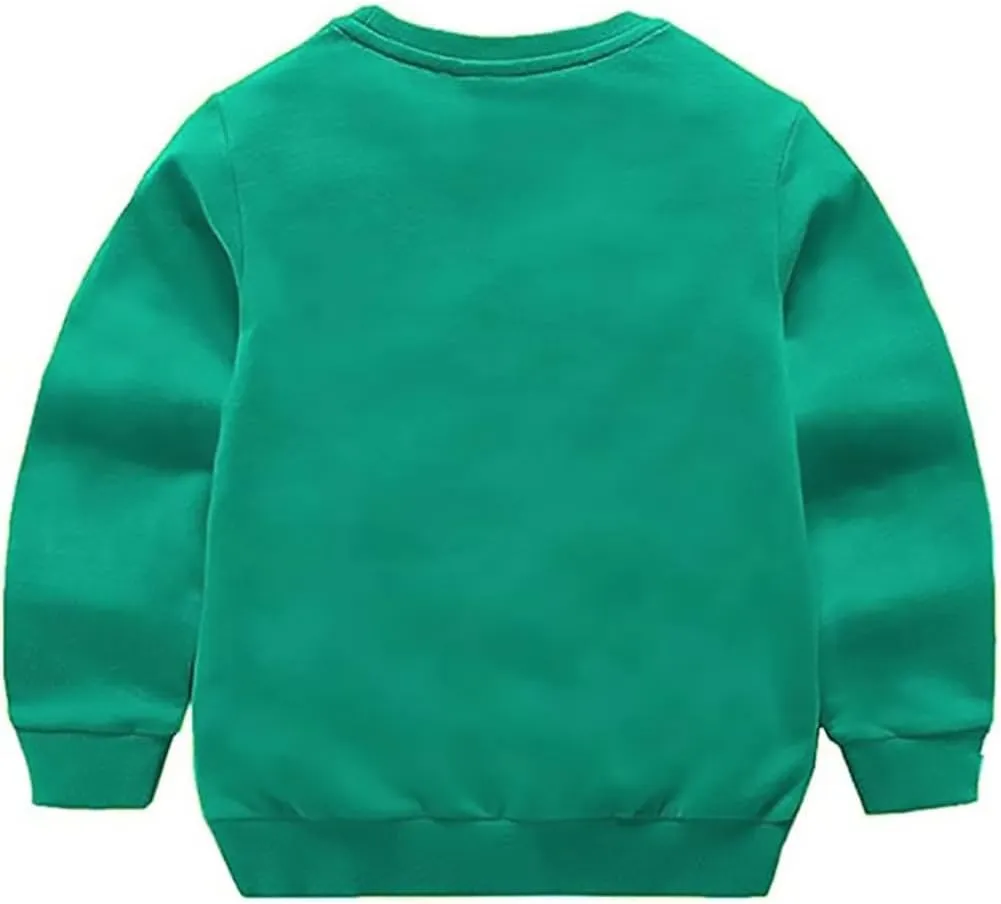 AIWUHE Toddler Boys Girls Solid Pullovers Sweatshirt Long Sleeve T-Shirt Kids Cotton Crewneck Thin Tops 1-8 Years Blouse