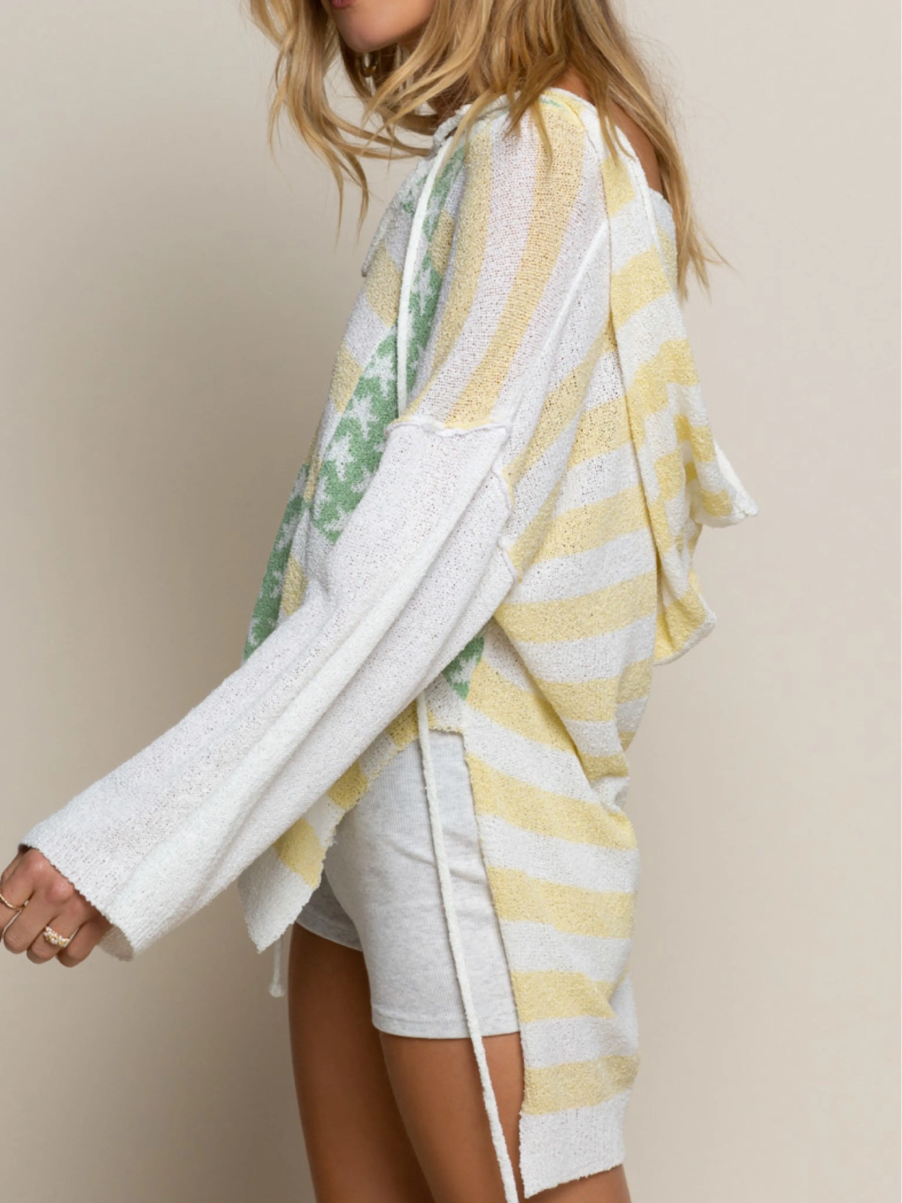 Americana Lace Up Hoodie