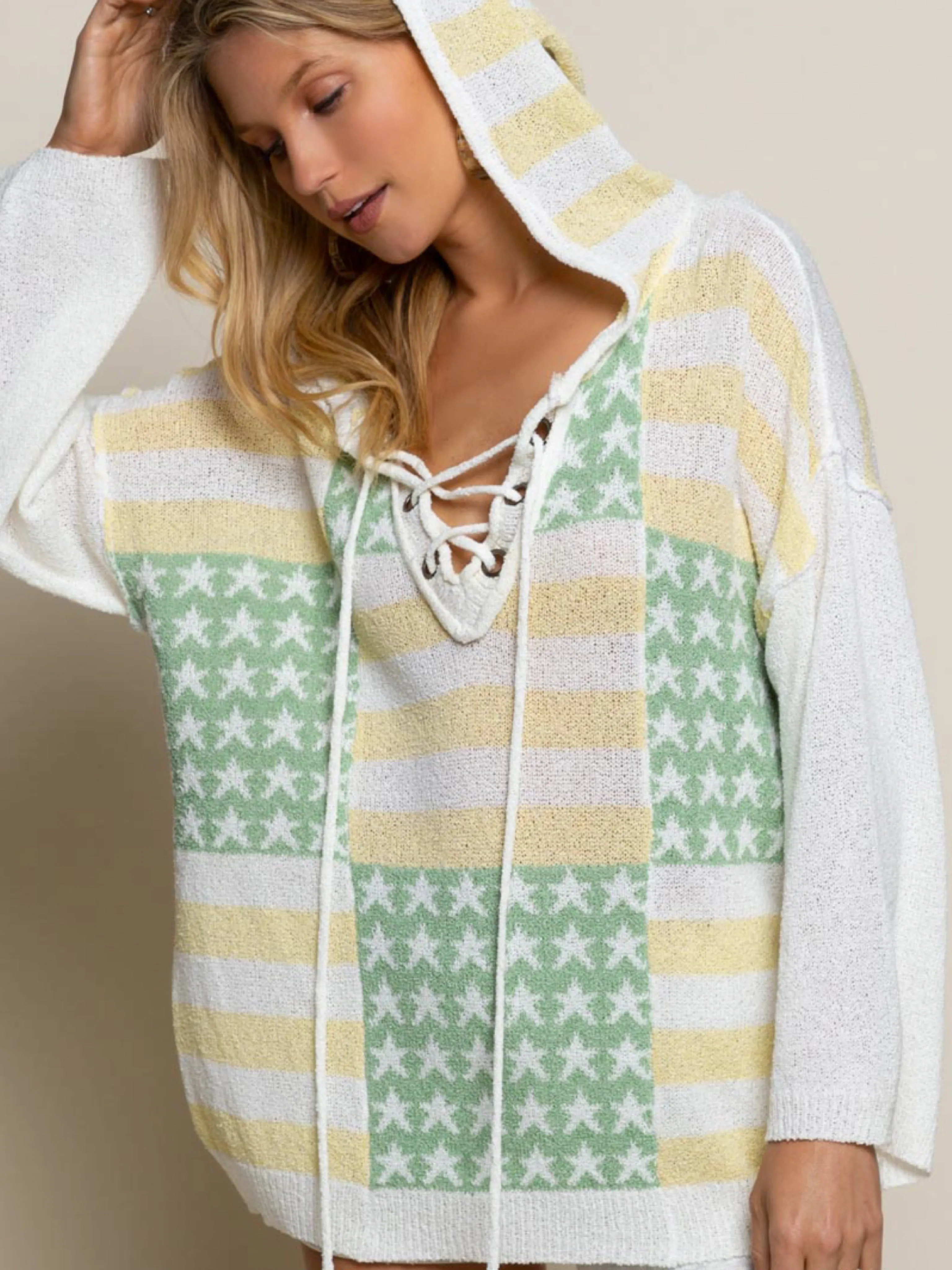 Americana Lace Up Hoodie