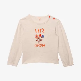 Baby girls' heather grey T-shirt