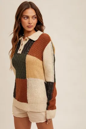 Be Squared Button Down Sweater