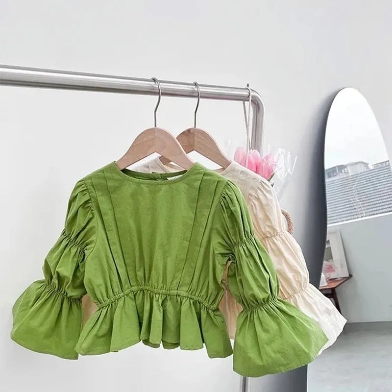 Bell Sleeve Princess Cut Peplum Top