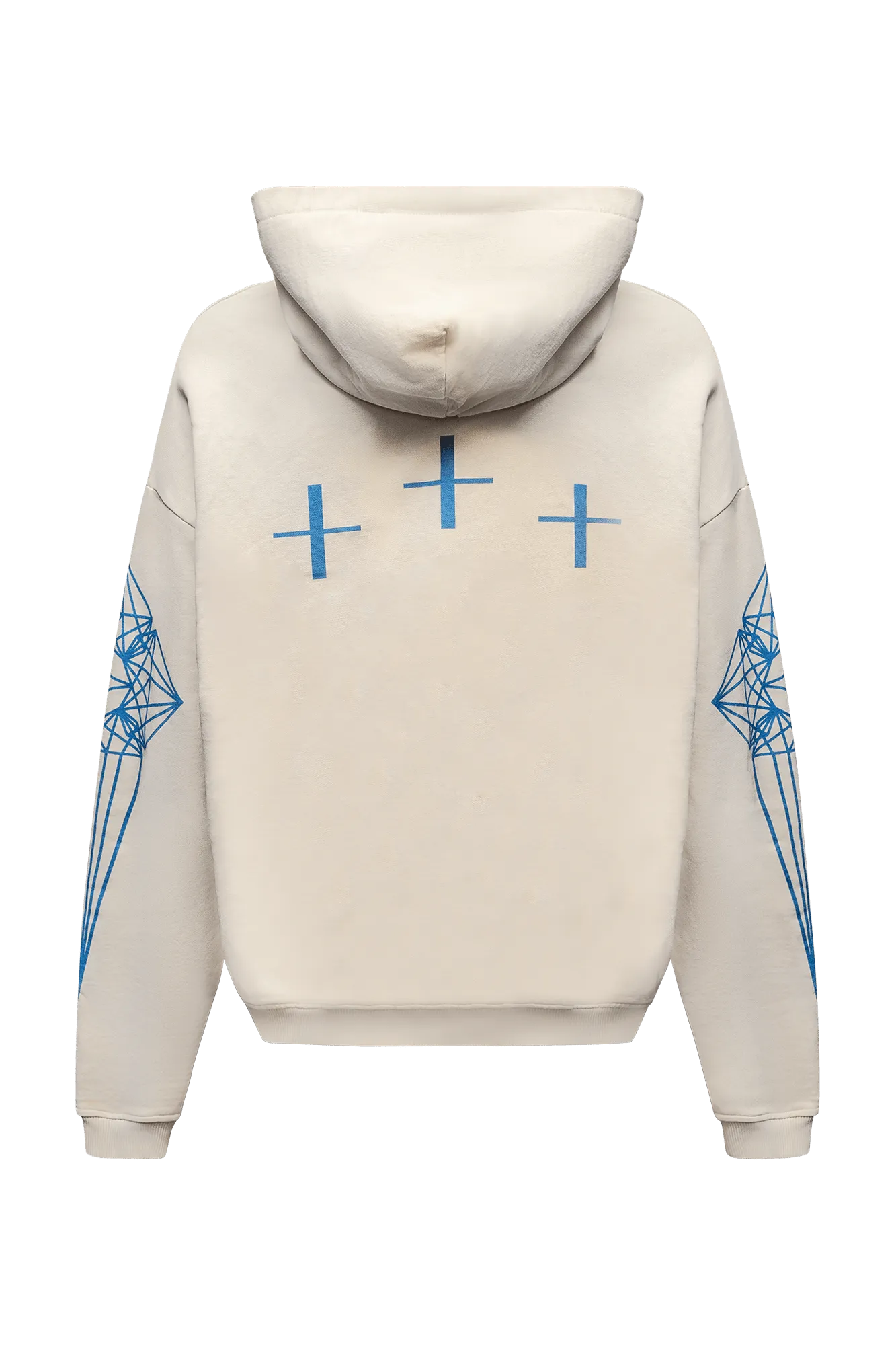 BOMBER CROSS HOODIE - OFF WHITE