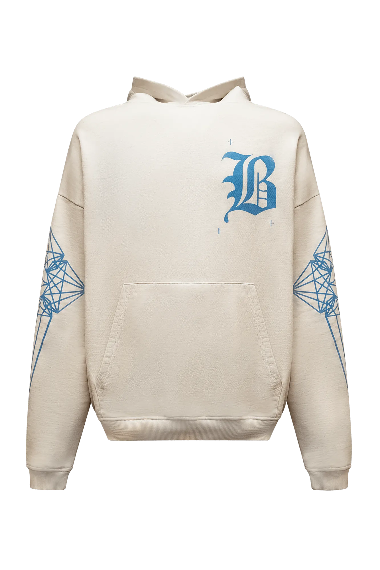BOMBER CROSS HOODIE - OFF WHITE