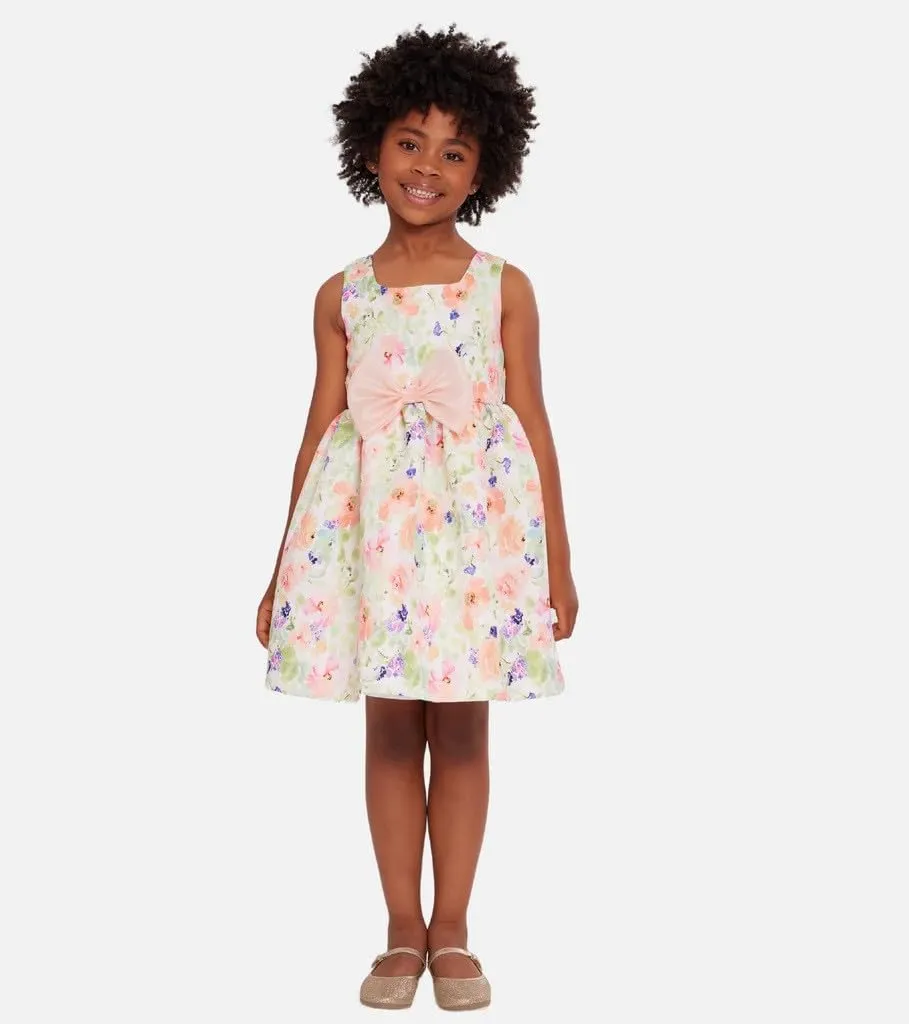 Bonnie Jean Girl's Easter Dress - Floral Dress with Short Sleeve Cardigan for Baby, Toddler, Little and Big Girls