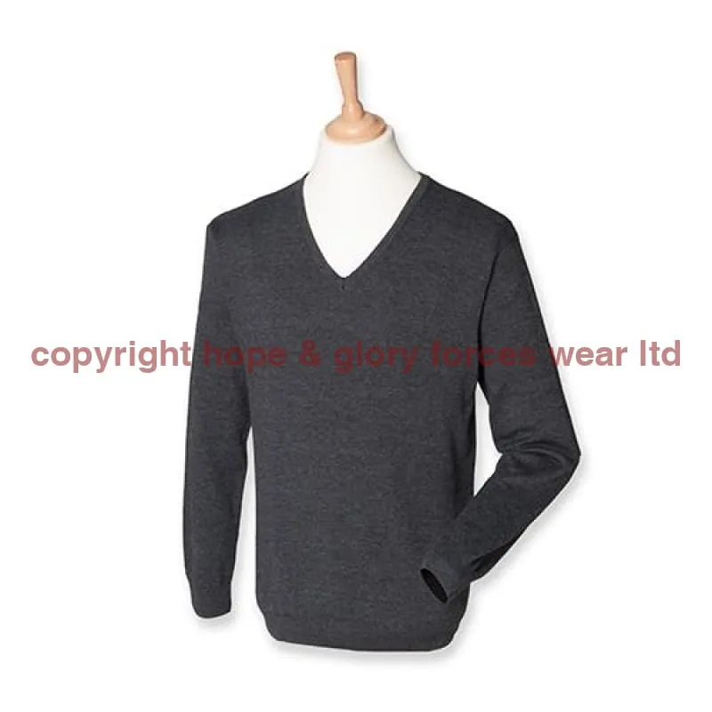 British Army UNITS Regimental Lightweight V Neck Sweater