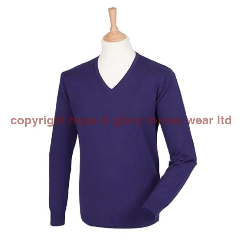 British Army UNITS Regimental Lightweight V Neck Sweater