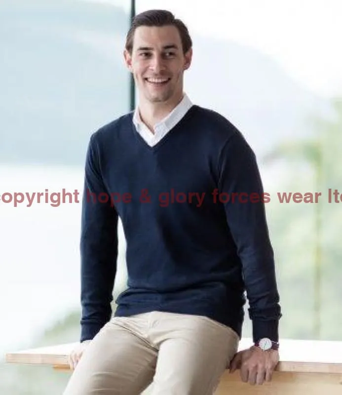 British Army UNITS Regimental Lightweight V Neck Sweater