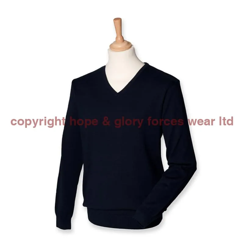British Army UNITS Regimental Lightweight V Neck Sweater