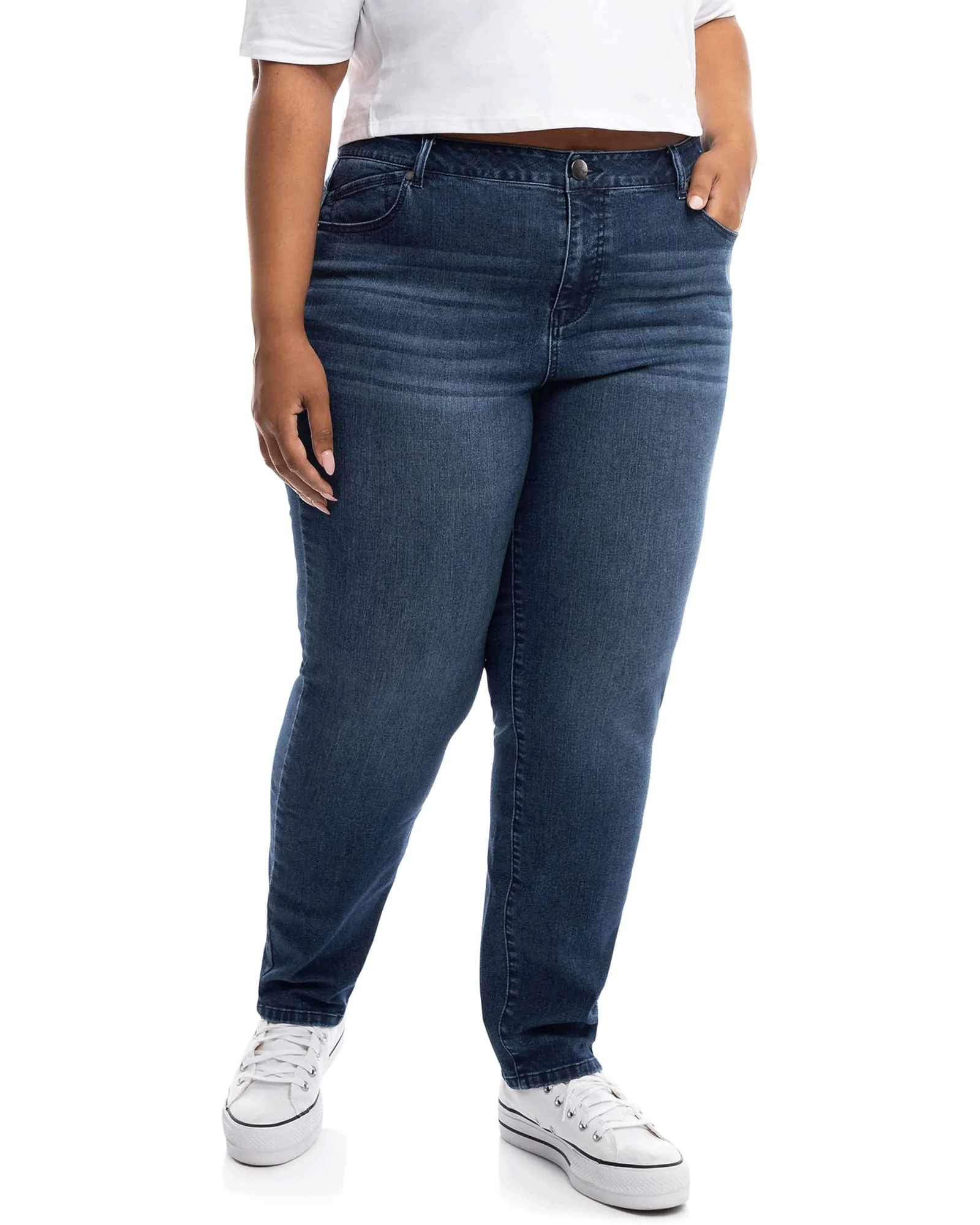 Britt Straight Mid Rise Jean | Grayden