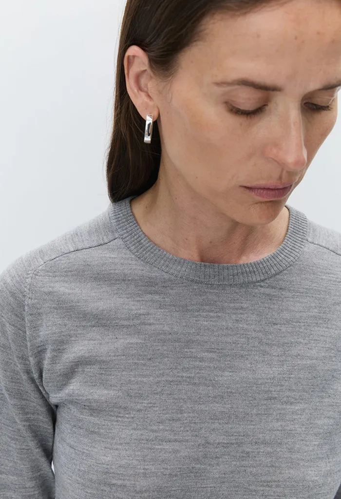 Carolina Knit Top - Medium Grey Melange
