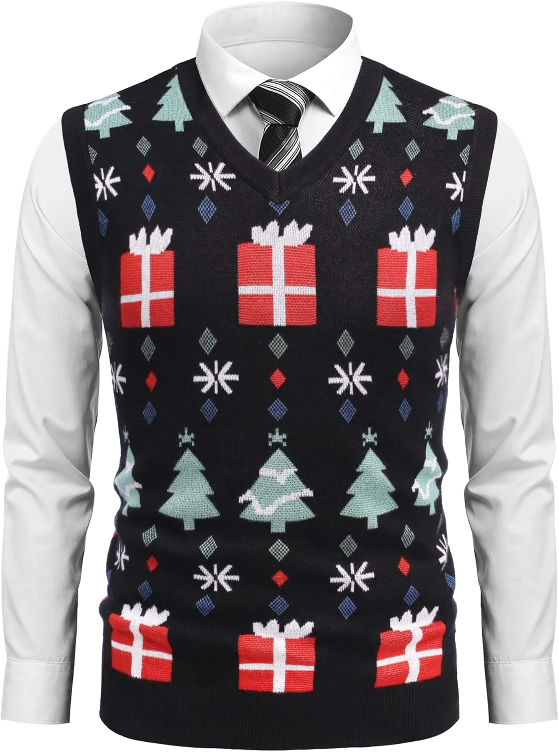 COOFANDY Men's Sleeveless Sweater Vest Lightweight V-Neck Cotton Vest Pullover