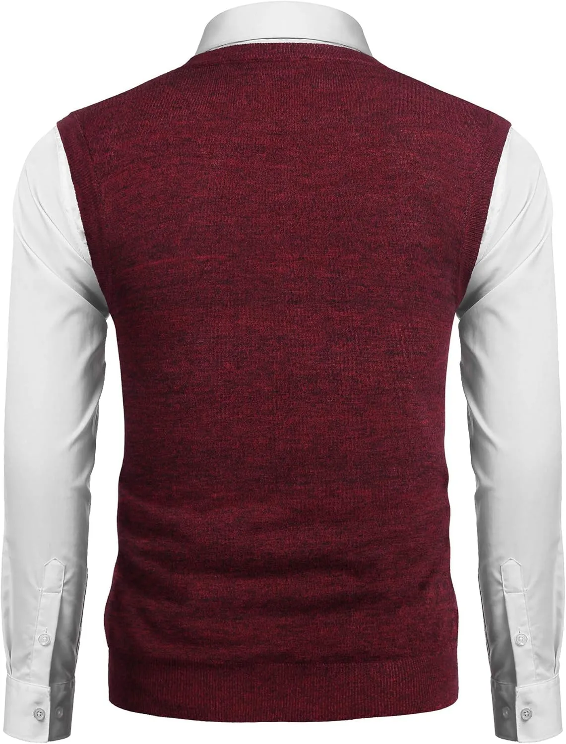 COOFANDY Men's Sleeveless Sweater Vest Lightweight V-Neck Cotton Vest Pullover