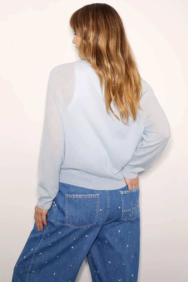 Edie Knit Cardigan Blue