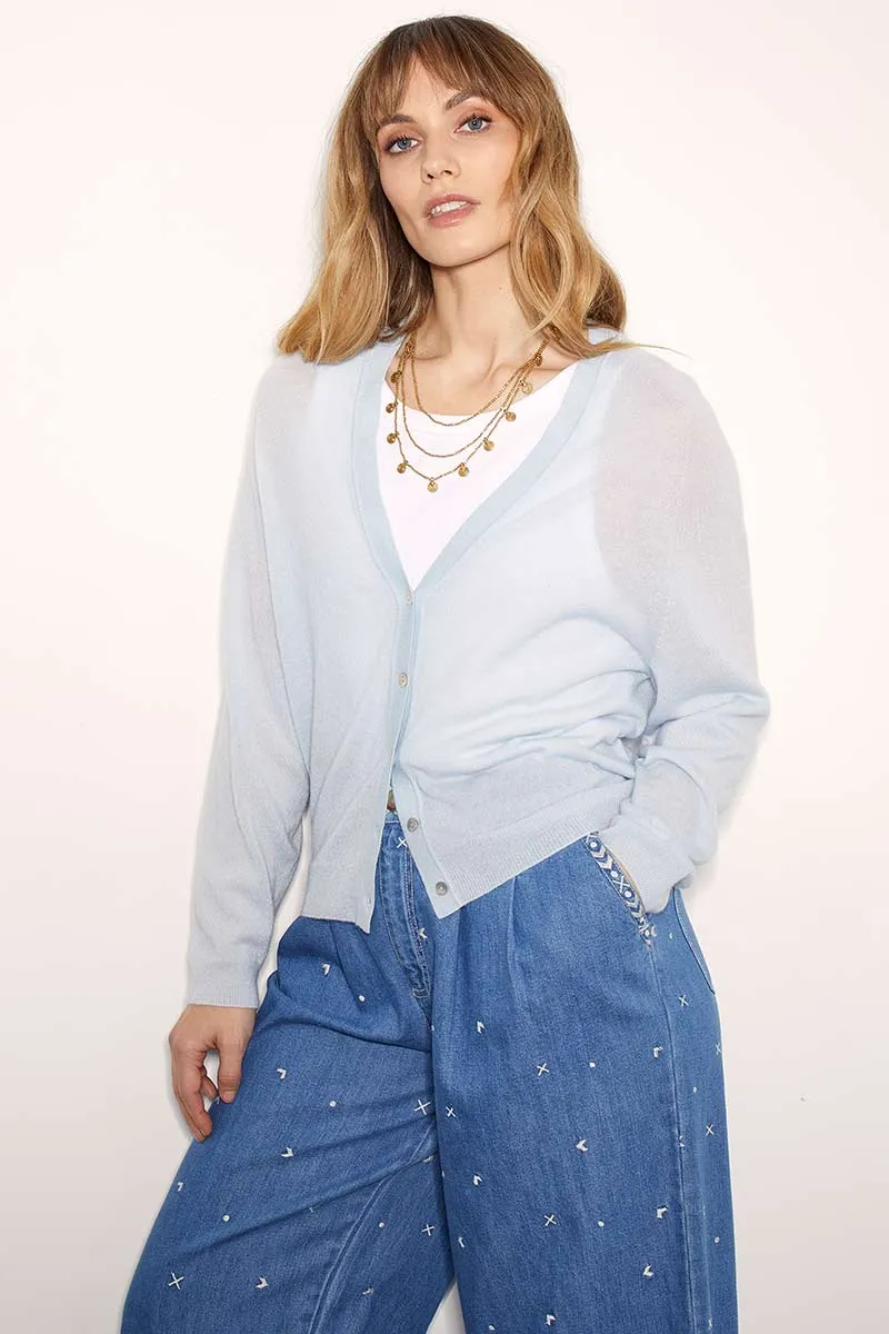Edie Knit Cardigan Blue