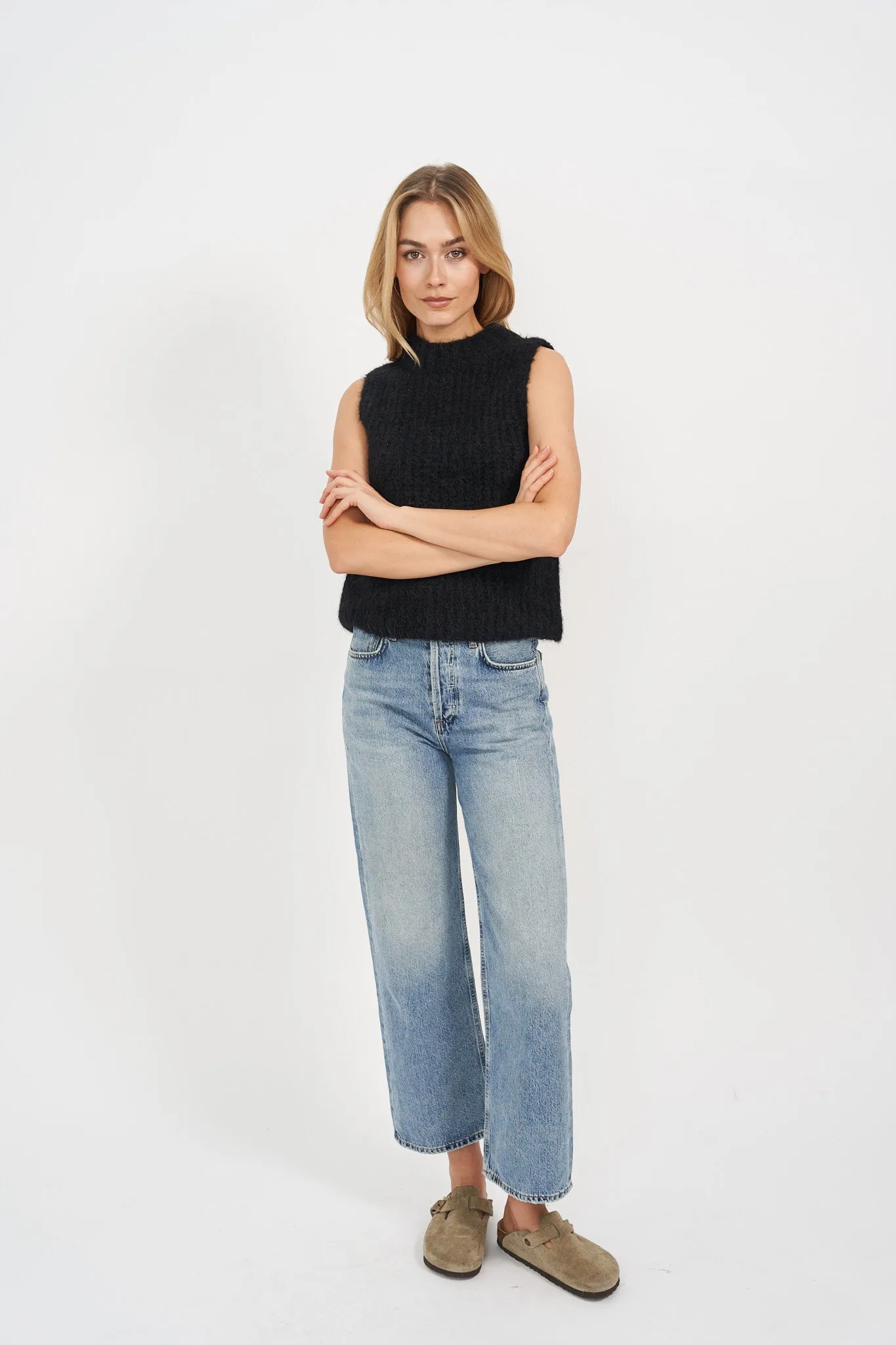 Emilia Sweater Vest - Black