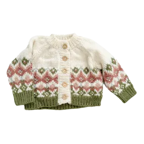 Fairisle Knit Cardigan, Pastel