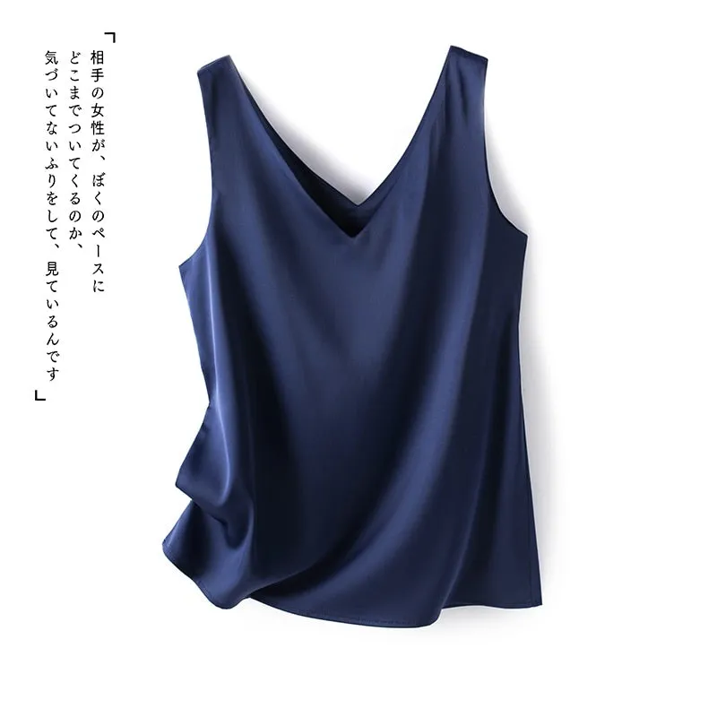 FashionSierra - New Wild Pullover Tops Women Interior Front Rear V-Neck Summer Thin