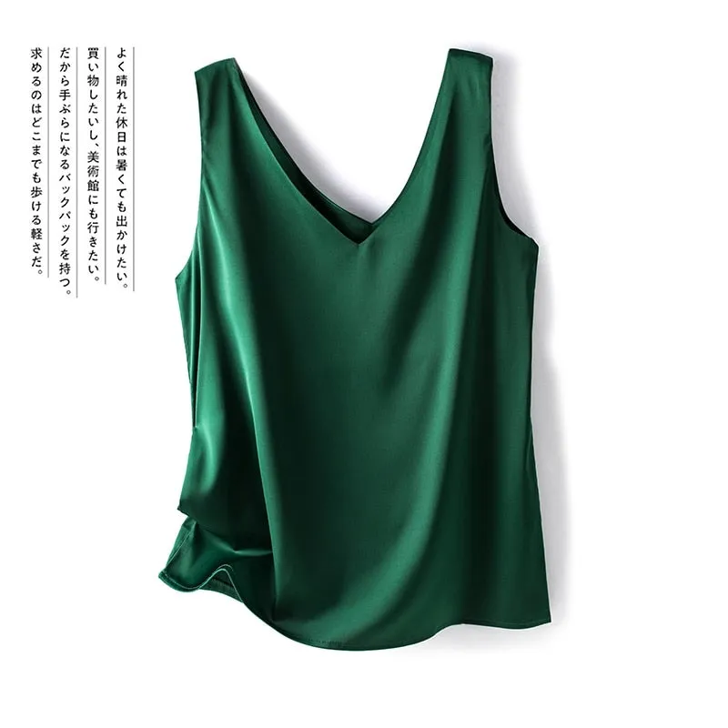 FashionSierra - New Wild Pullover Tops Women Interior Front Rear V-Neck Summer Thin