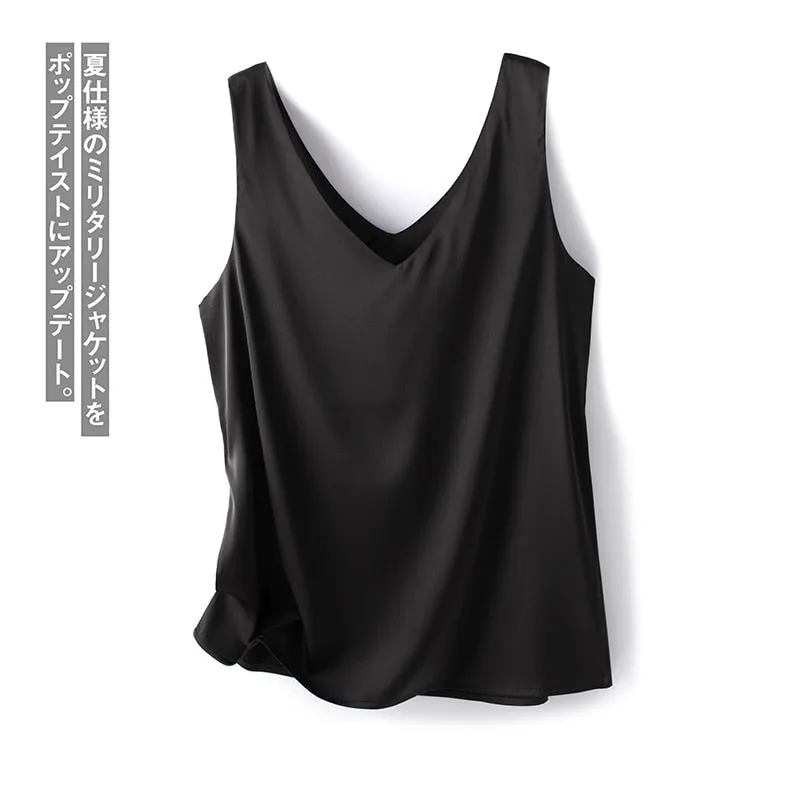FashionSierra - New Wild Pullover Tops Women Interior Front Rear V-Neck Summer Thin