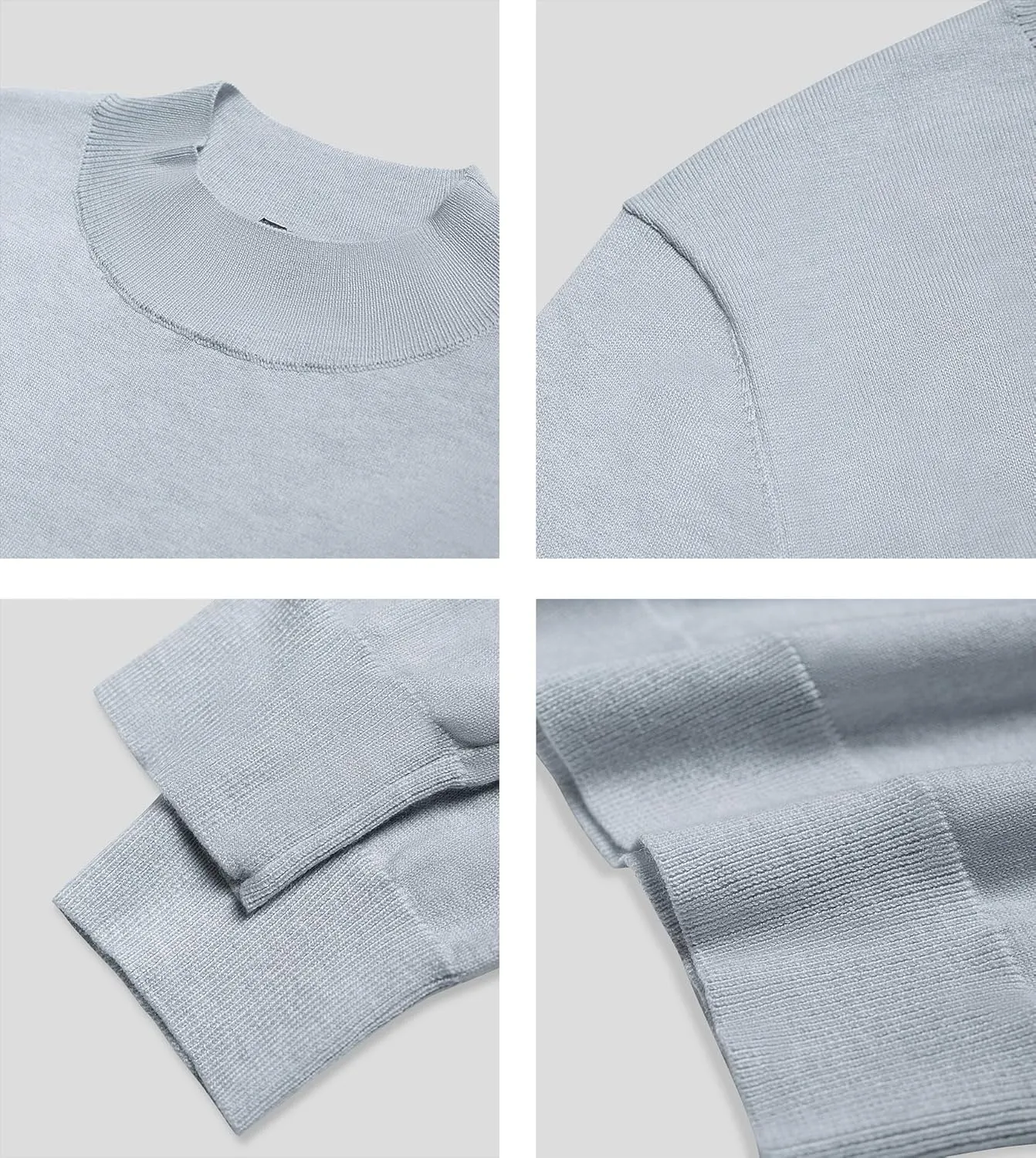 Fioboc Men's Crewneck Sweater Casual Pullover Sweater Slim Fit Lightweight Long Sleeve Knit Sweater S-4XL
