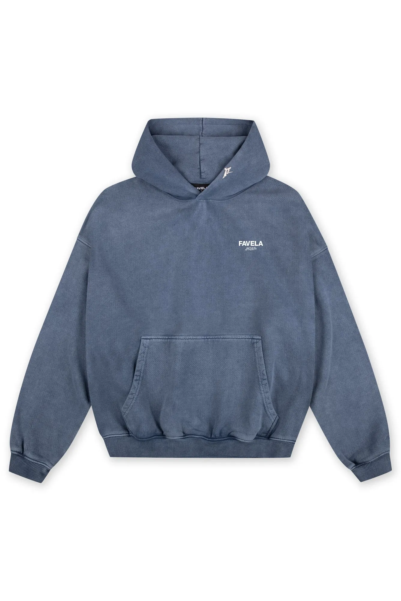 FIRST RUN BLUE SAND WASHED HOODIE
