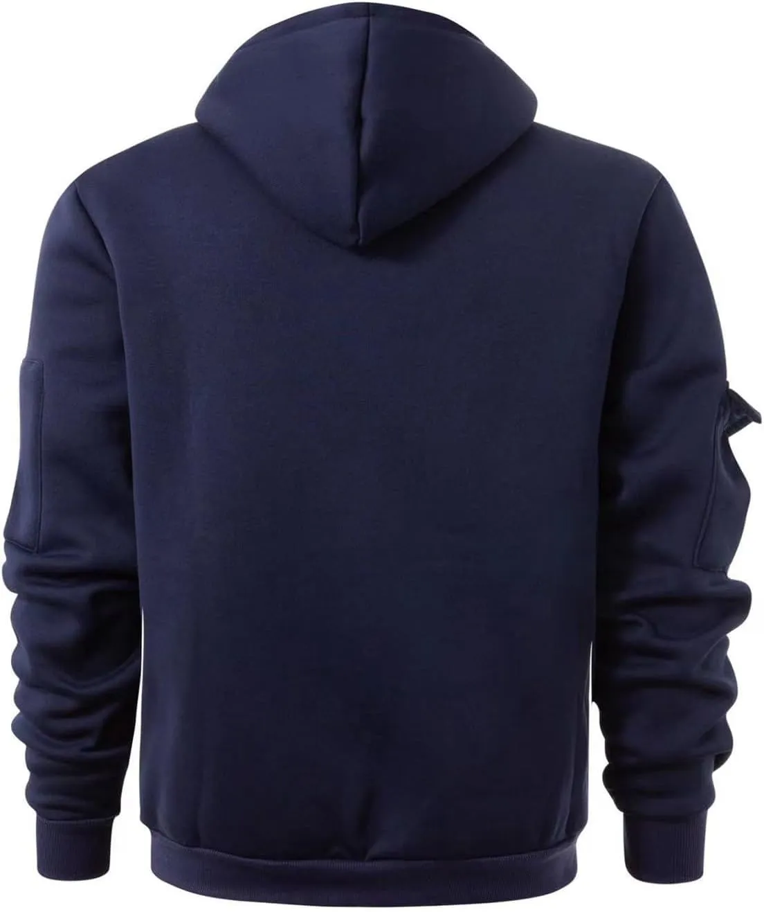 Fleece Zip Up Hoodie Fall Winter Casual Hooded Sweatshirt Long Sleeve Drawstring Fashion Sweatshirts with Arm Pockets
