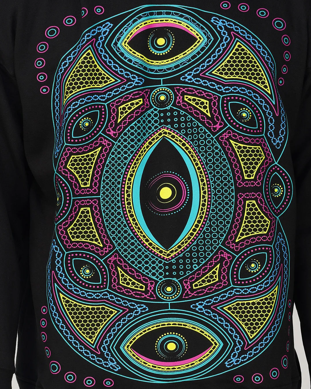 Geometric Circle | Oversized Hoodie | UV Light Reactive & Glow In Dark