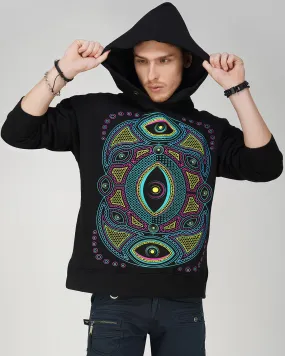 Geometric Circle | Oversized Hoodie | UV Light Reactive & Glow In Dark