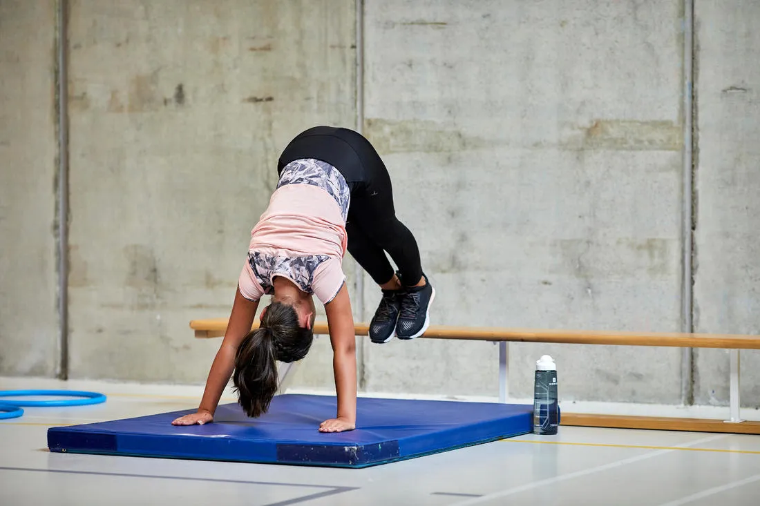 Girls' Synthetic Breathable Leggings - Navy/Coral