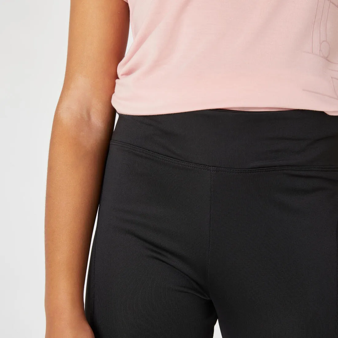 Girls' Synthetic Breathable Leggings - Navy/Coral