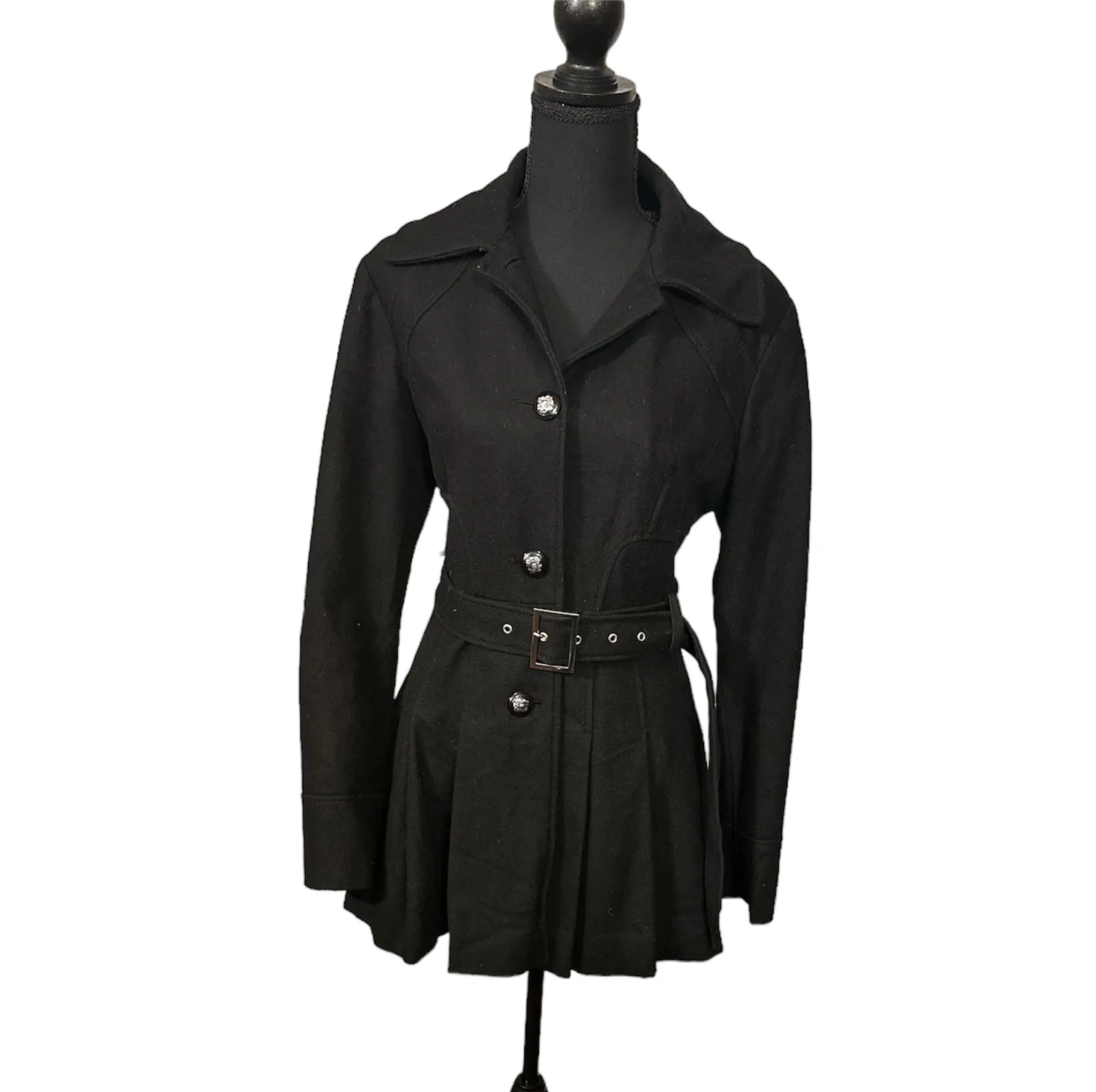 Guess - Black Single Breasted Pea Coat