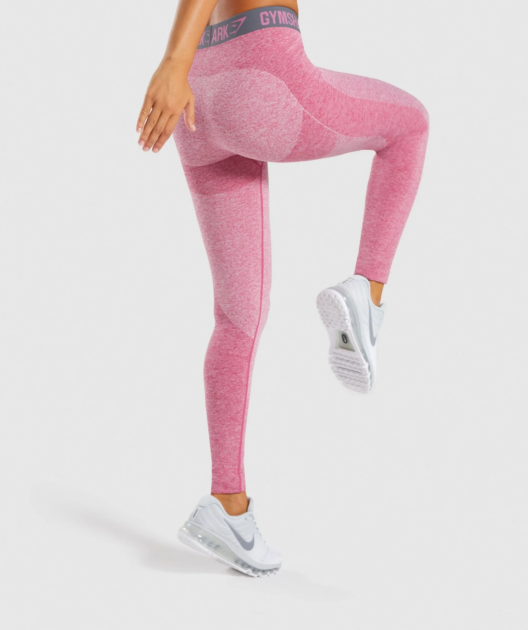 Gymshark Flex Leggings - Dusky Pink Marl/Charcoal