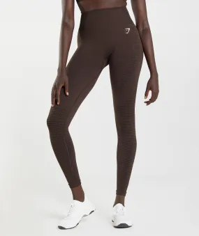 Gymshark Vital Seamless 2.0 Leggings - Cherry Brown Marl