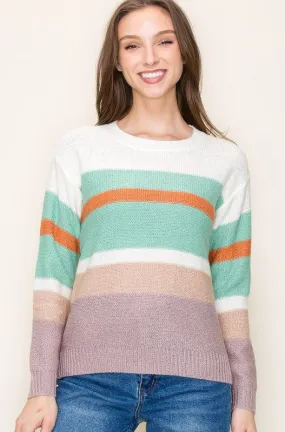 Happy Times Color Block Sweater