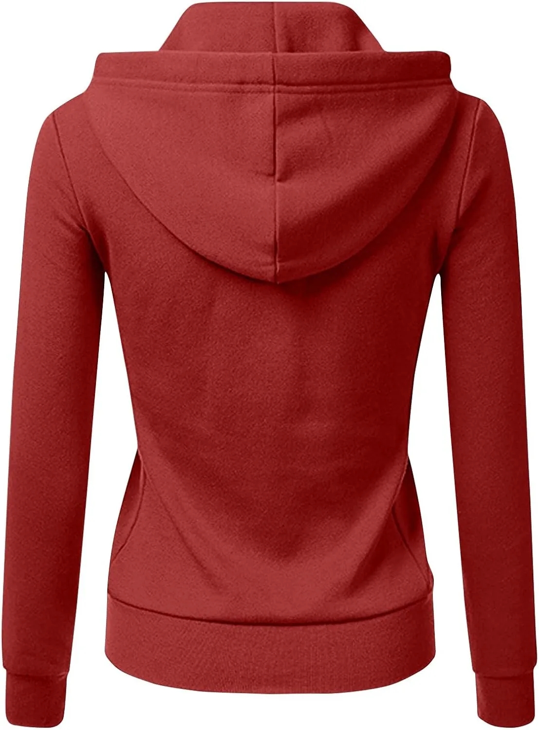 Hoodie Jackets For Women Solid Color Lightweight Drawstring Sweatshirt With Pocket 2024 Fall Casual Thin Coat