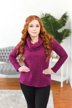 Kerri Cowl-Neck Brushed Sweater FINAL SALE