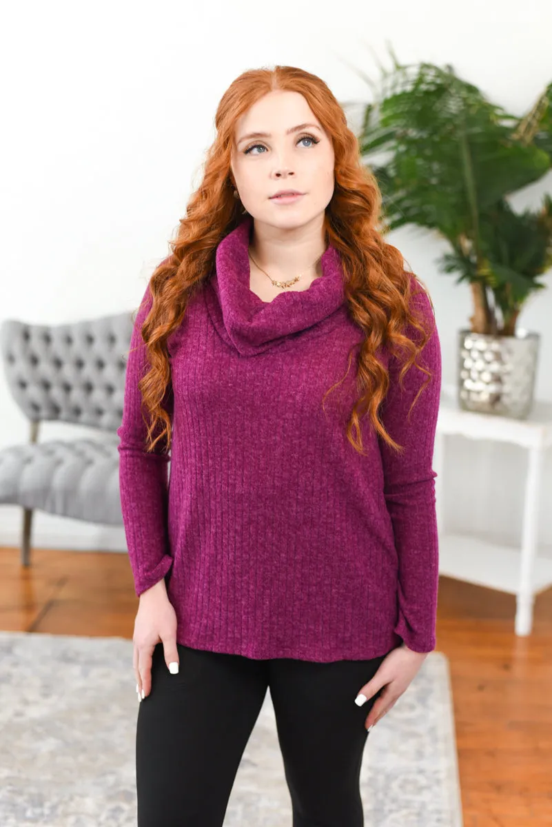 Kerri Cowl-Neck Brushed Sweater FINAL SALE