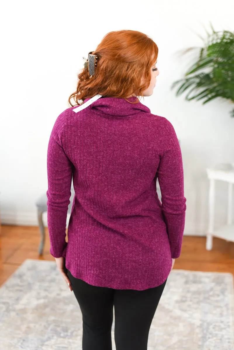 Kerri Cowl-Neck Brushed Sweater FINAL SALE
