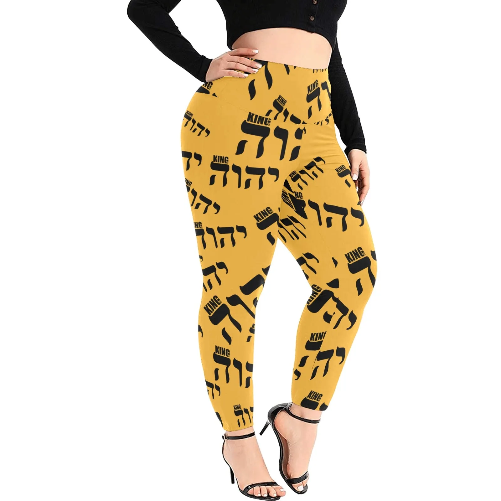King YAHWEH Luxe II Women's High Waist Leggings (Plus Size)