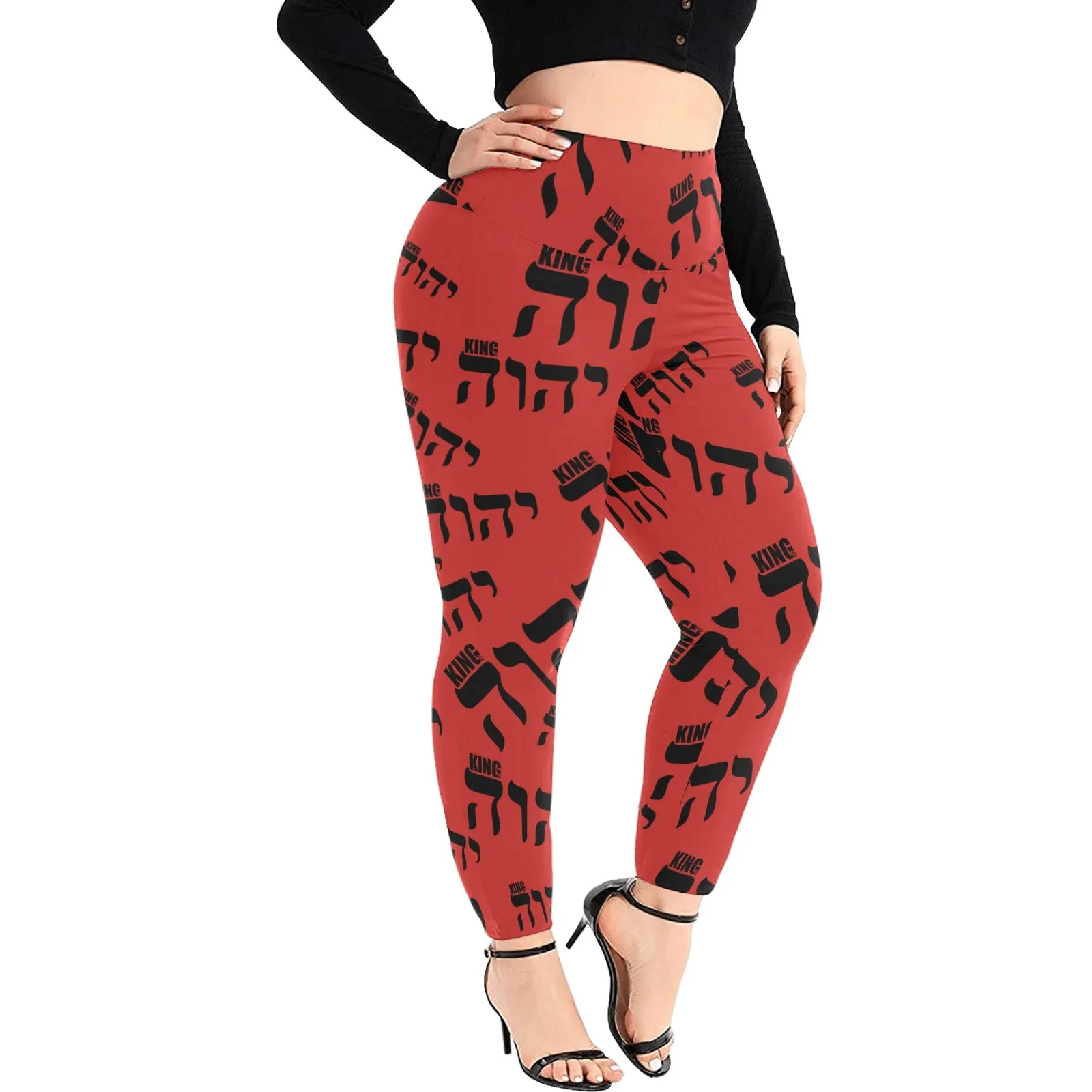 King YAHWEH Luxe II Women's High Waist Leggings (Plus Size)