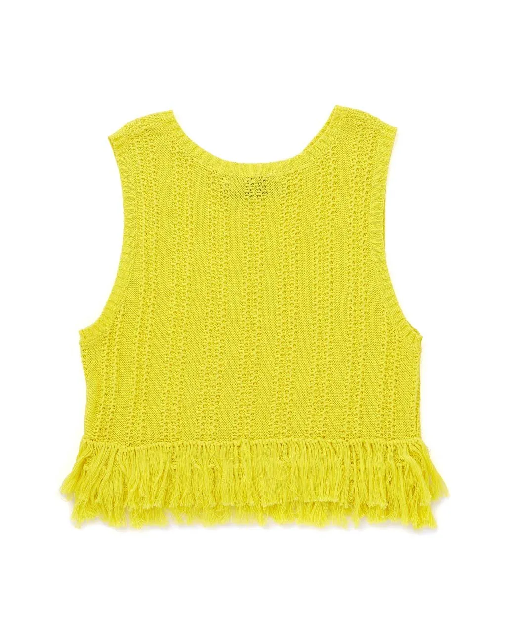 Lewis Fringe Shell - Yellow