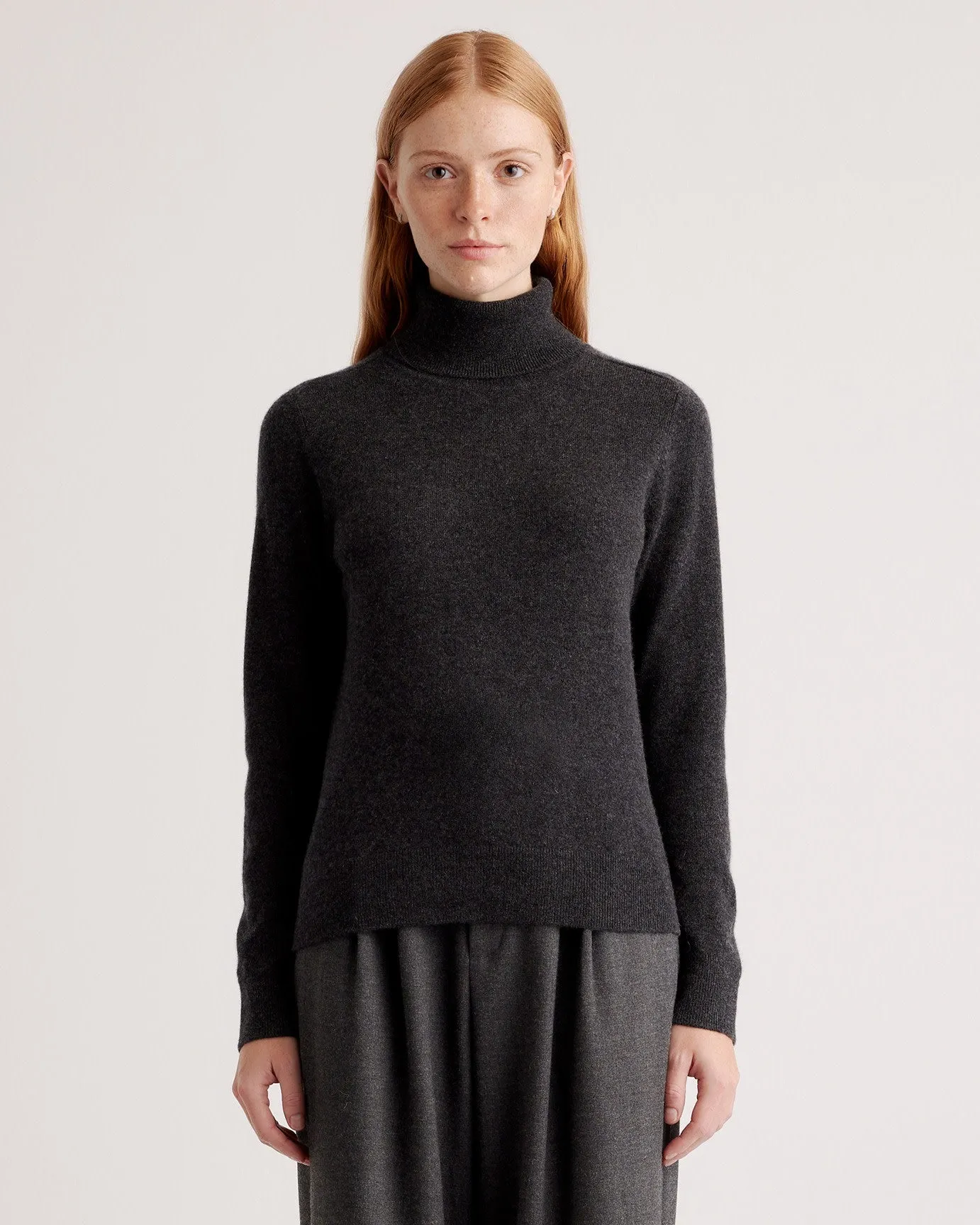 Lightweight Mongolian Cashmere Turtleneck Sweater