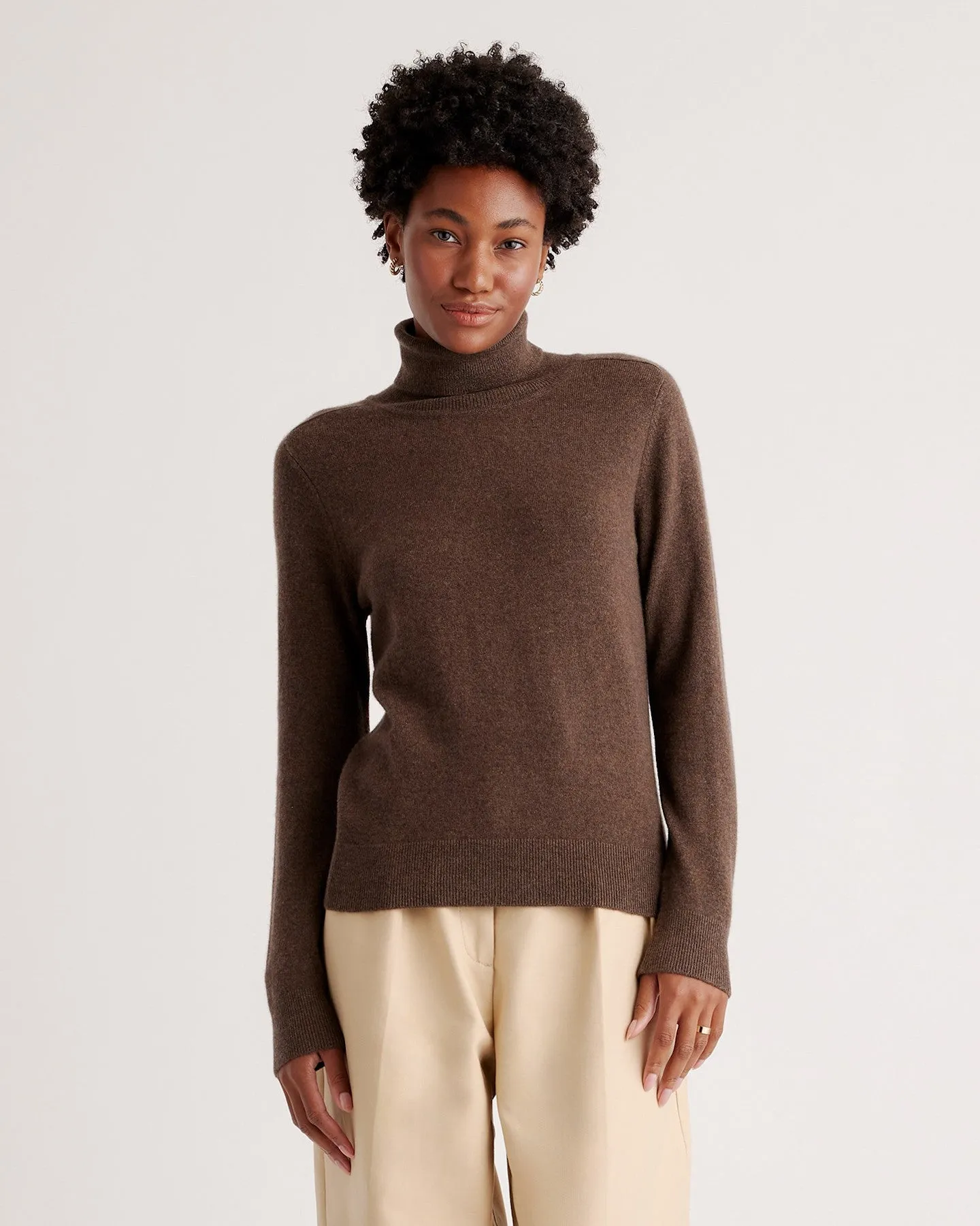 Lightweight Mongolian Cashmere Turtleneck Sweater