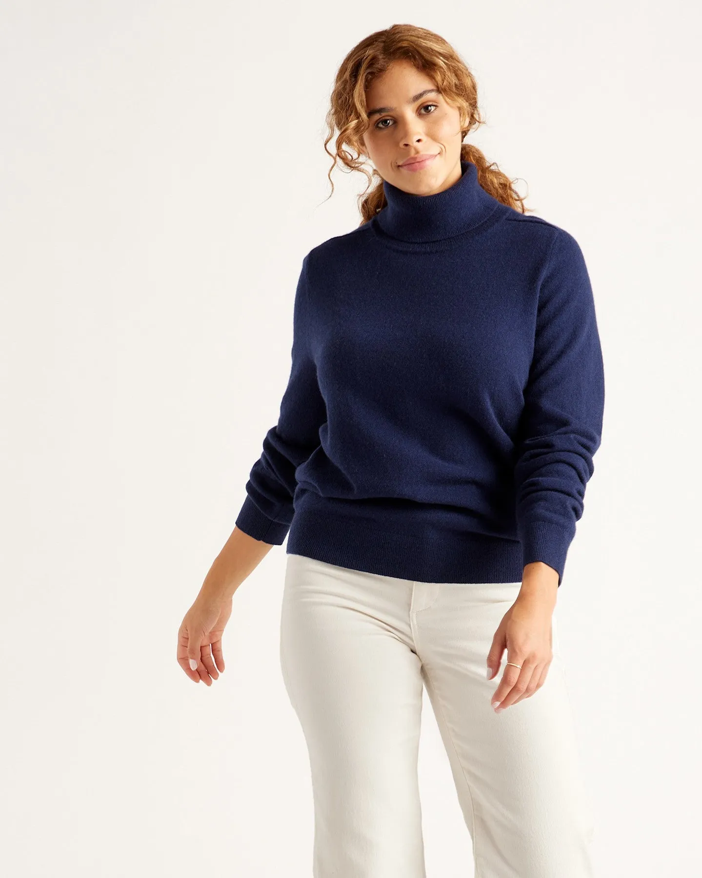 Lightweight Mongolian Cashmere Turtleneck Sweater