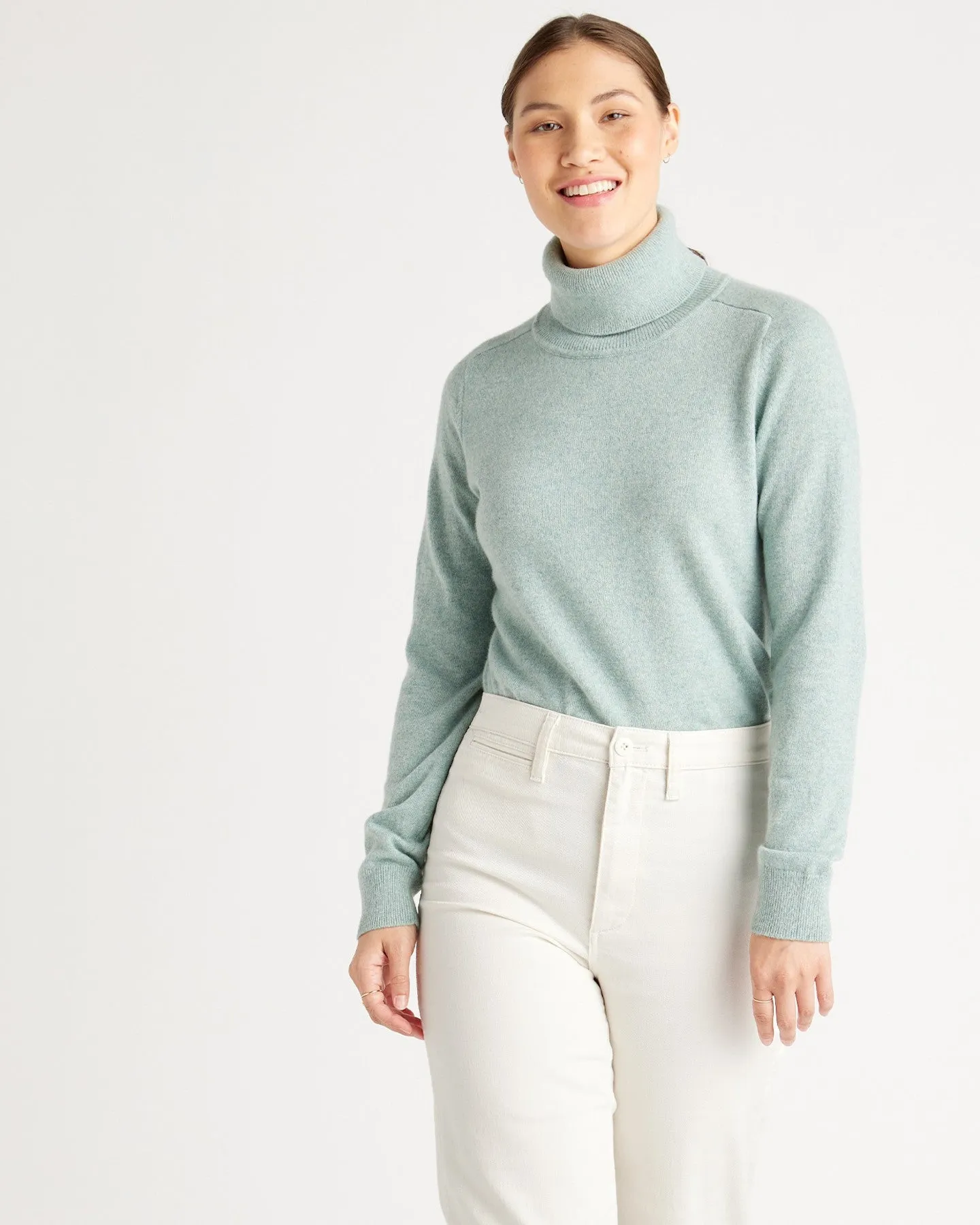 Lightweight Mongolian Cashmere Turtleneck Sweater