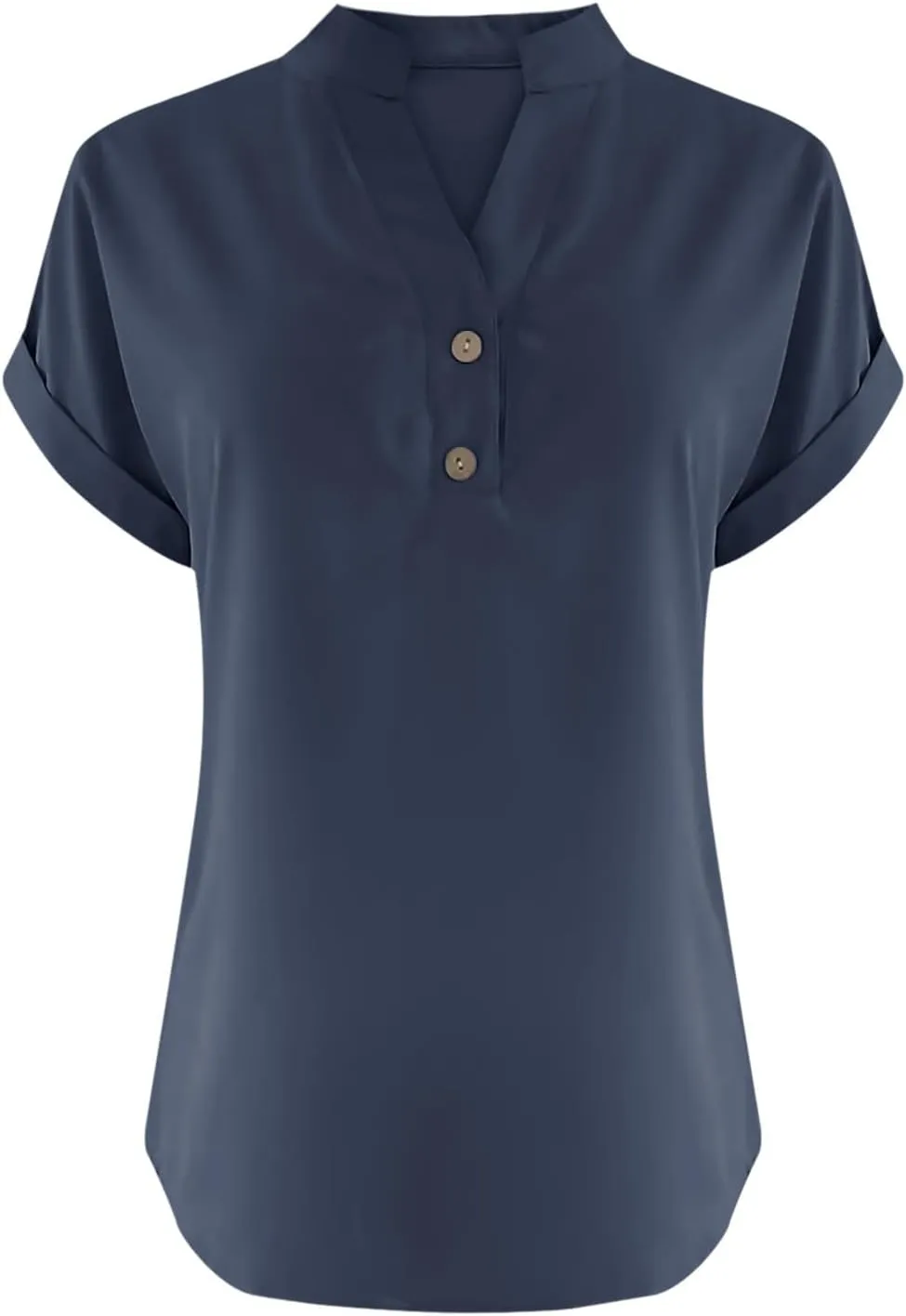 Linen Shirts for Women 2025 Summer Casual Button Down V Neck Short Sleeve Tops Comfy Trendy Business Work Blouses