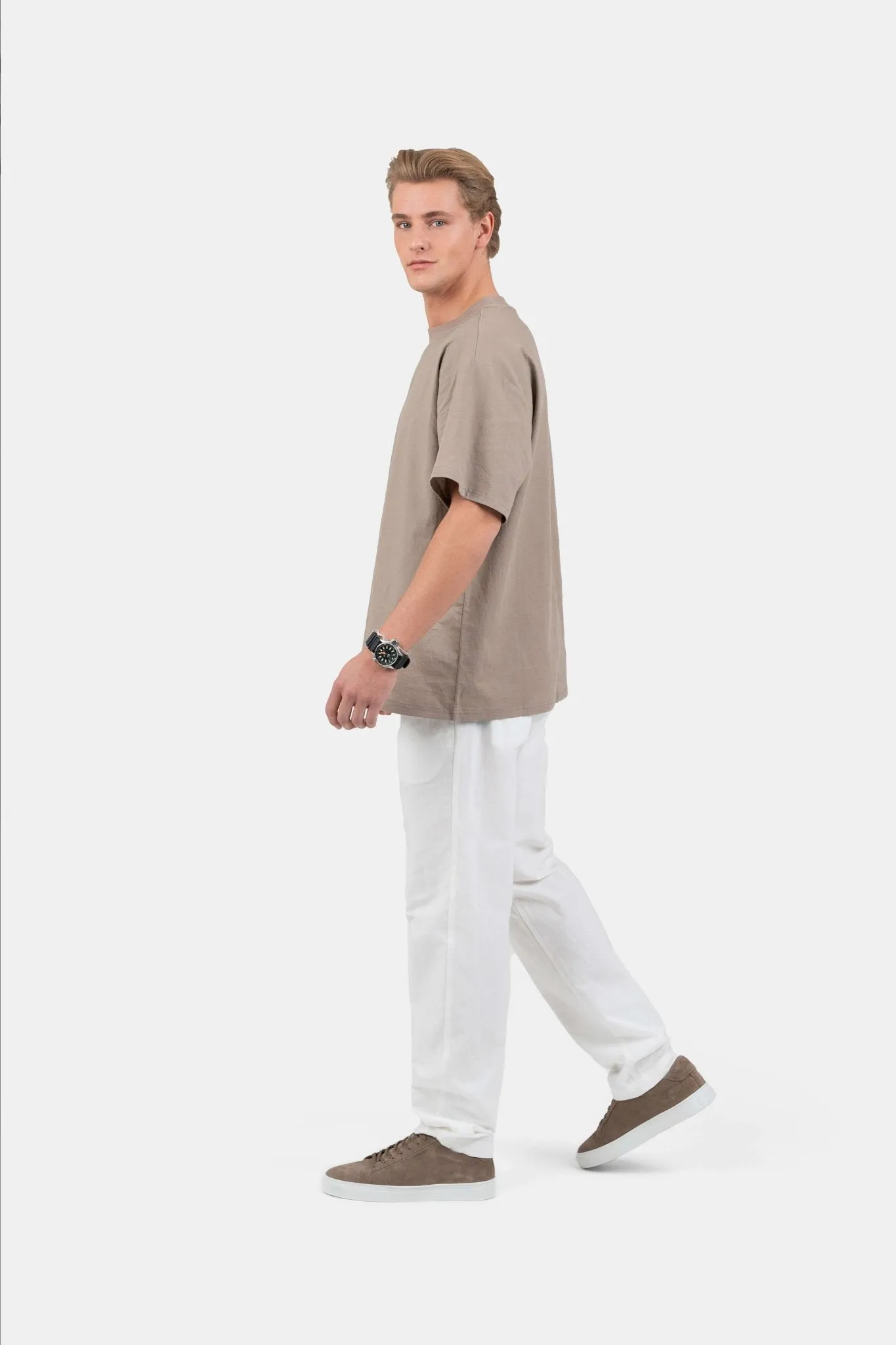 linen T-shirt mocha