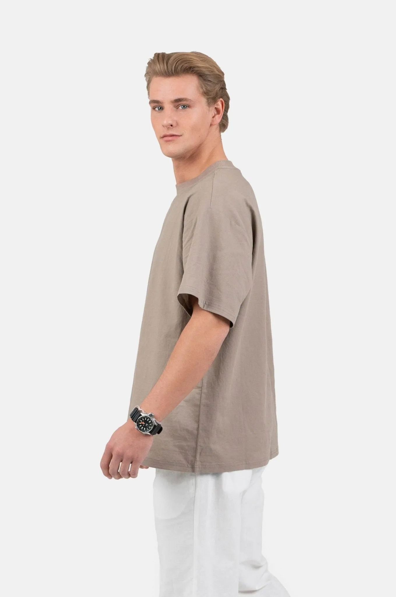 linen T-shirt mocha